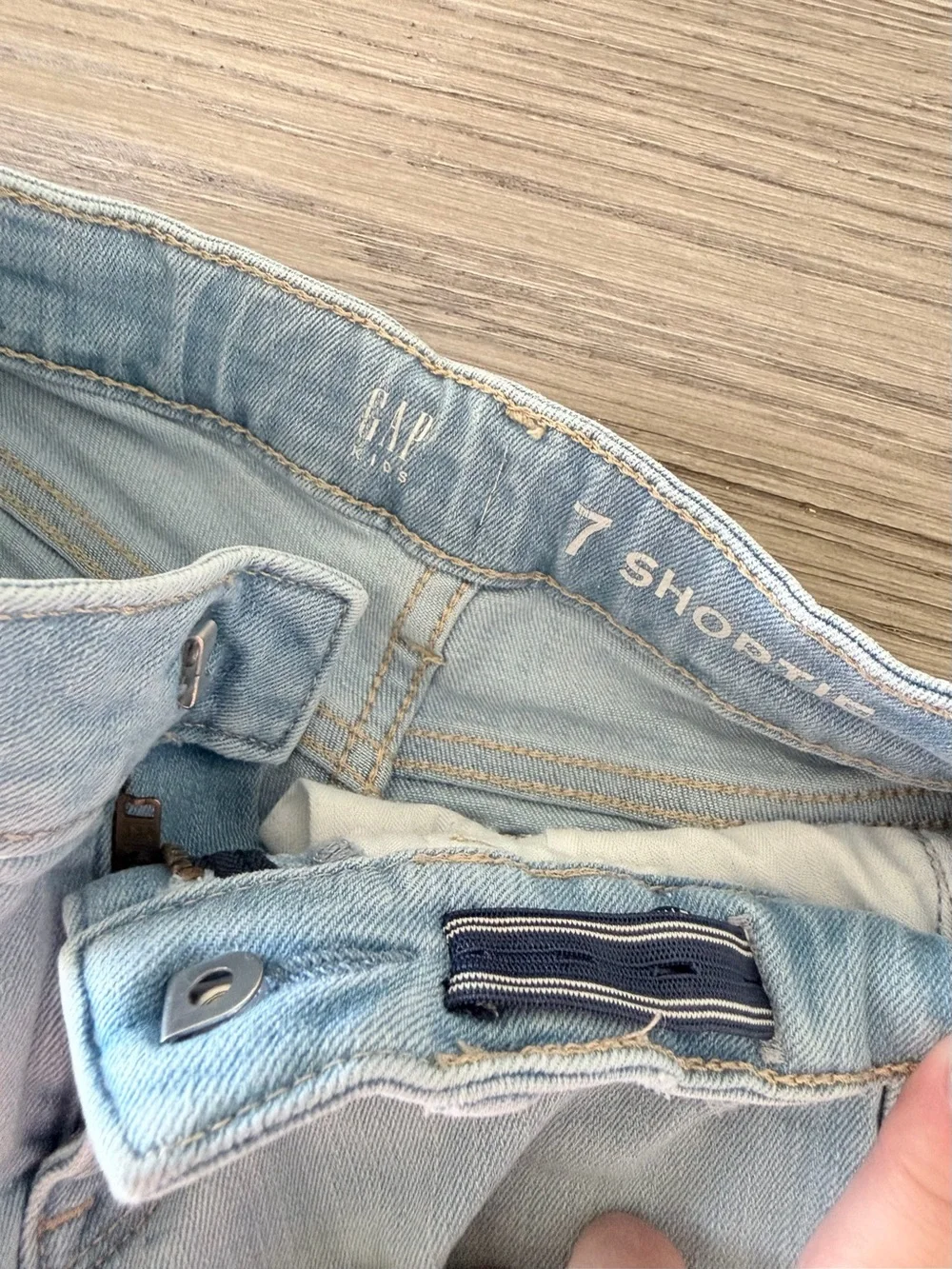 Gap Kids Light Blue Distressed Denim Shorts